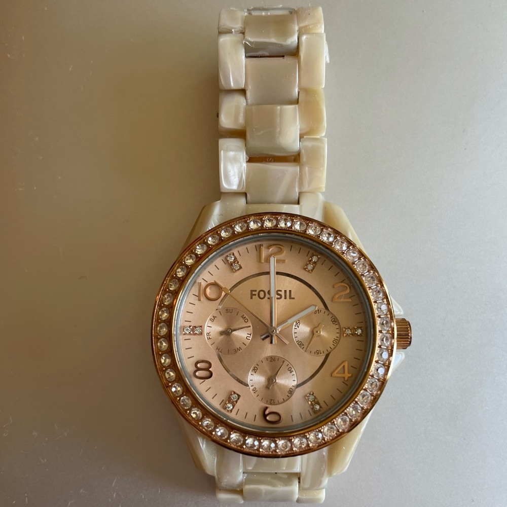 Rose Gold Fossil Watch